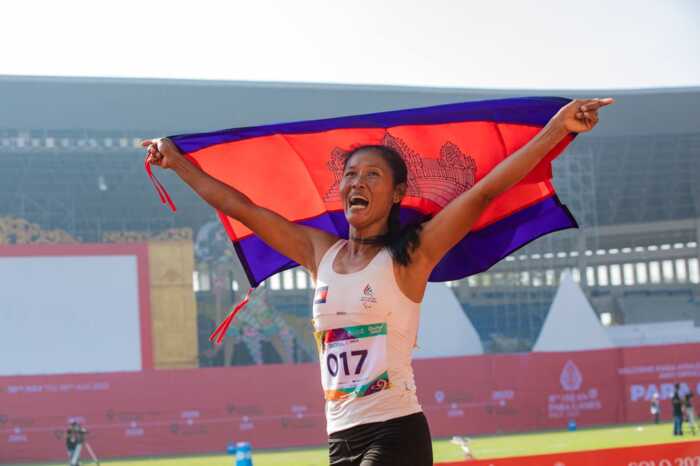 东盟残疾人运动会，柬埔寨跳远获金牌